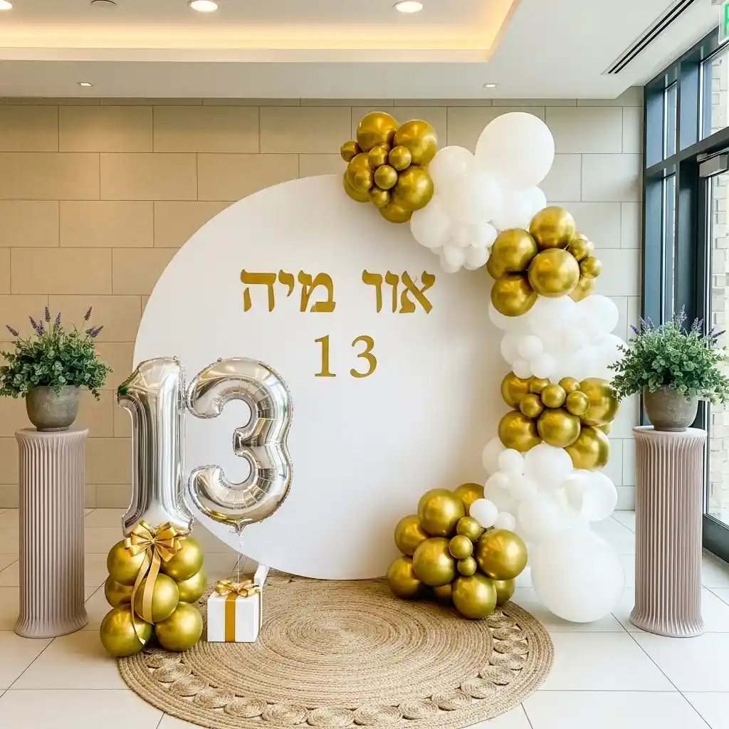 קיר בלונים לבר מצווה
